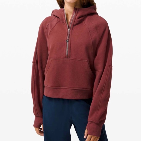 Lululemon Scuba Oversized 1/2 Zip Hoodie Sweatshirt, Savannah, Size M/L - Picture 1 of 10